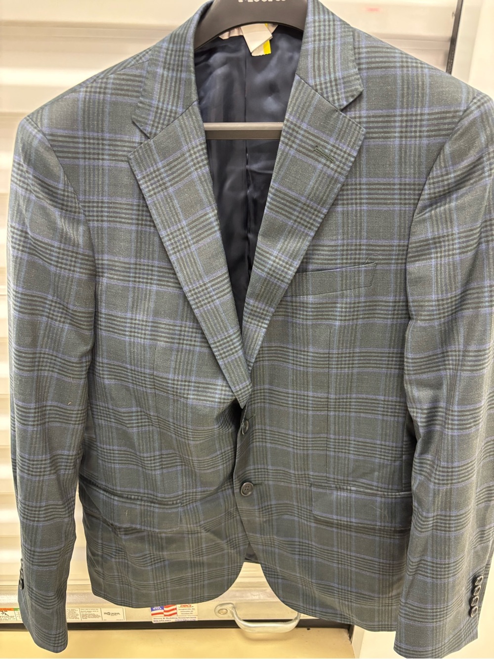 Men's Blue Harry Rosen Plaid Blazer - by Samuelson